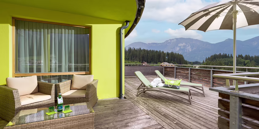 DAS SIEBEN - Suite SIEBEN | Terrasse ©Hannes Dabernig